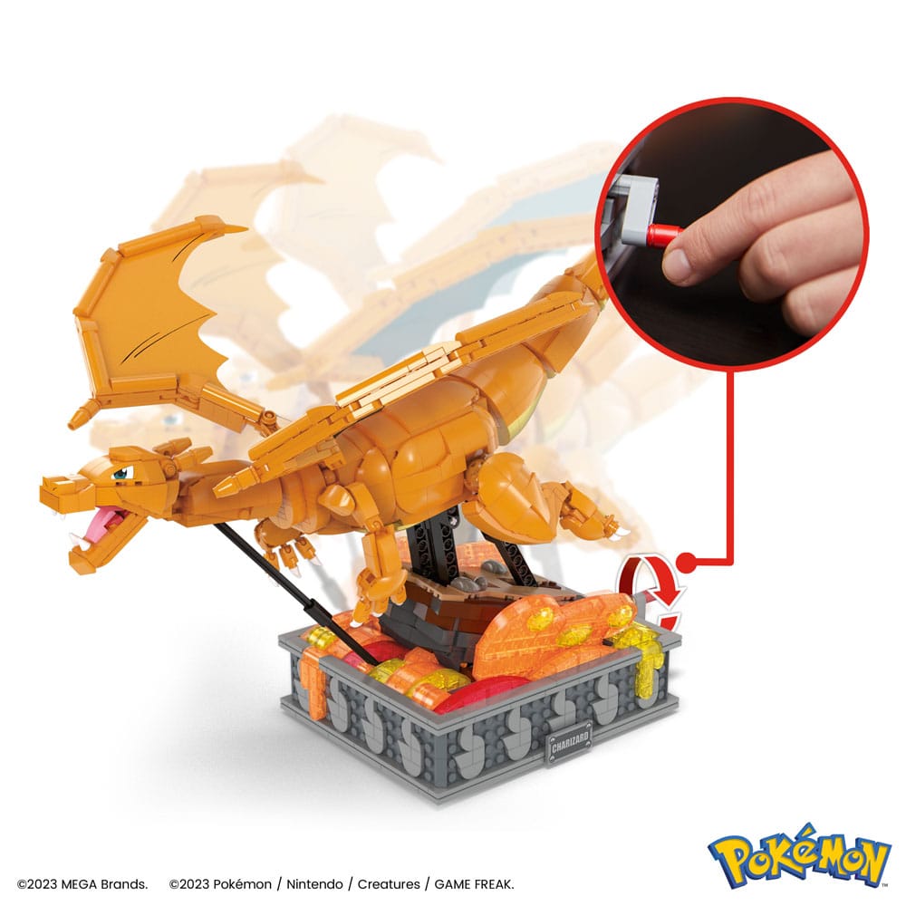 Pokémon Mega Construx Construction Set Motion Charizard 30cm - Construction Kit - Mattel - Hobby Figures UK