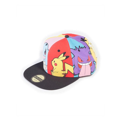 Pokemon Snapback Cap Multi Pop Art - Apparel & Accessories - Difuzed - Hobby Figures UK