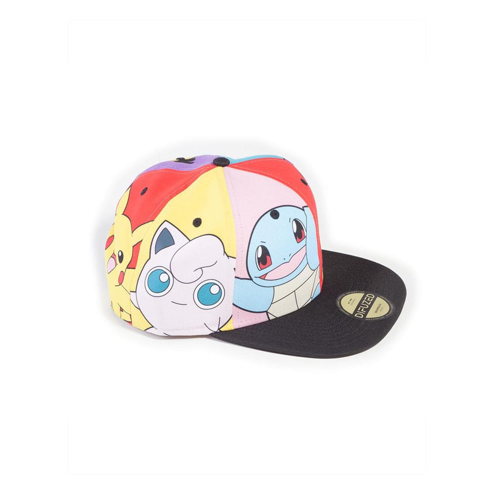 Pokemon Snapback Cap Multi Pop Art - Apparel & Accessories - Difuzed - Hobby Figures UK