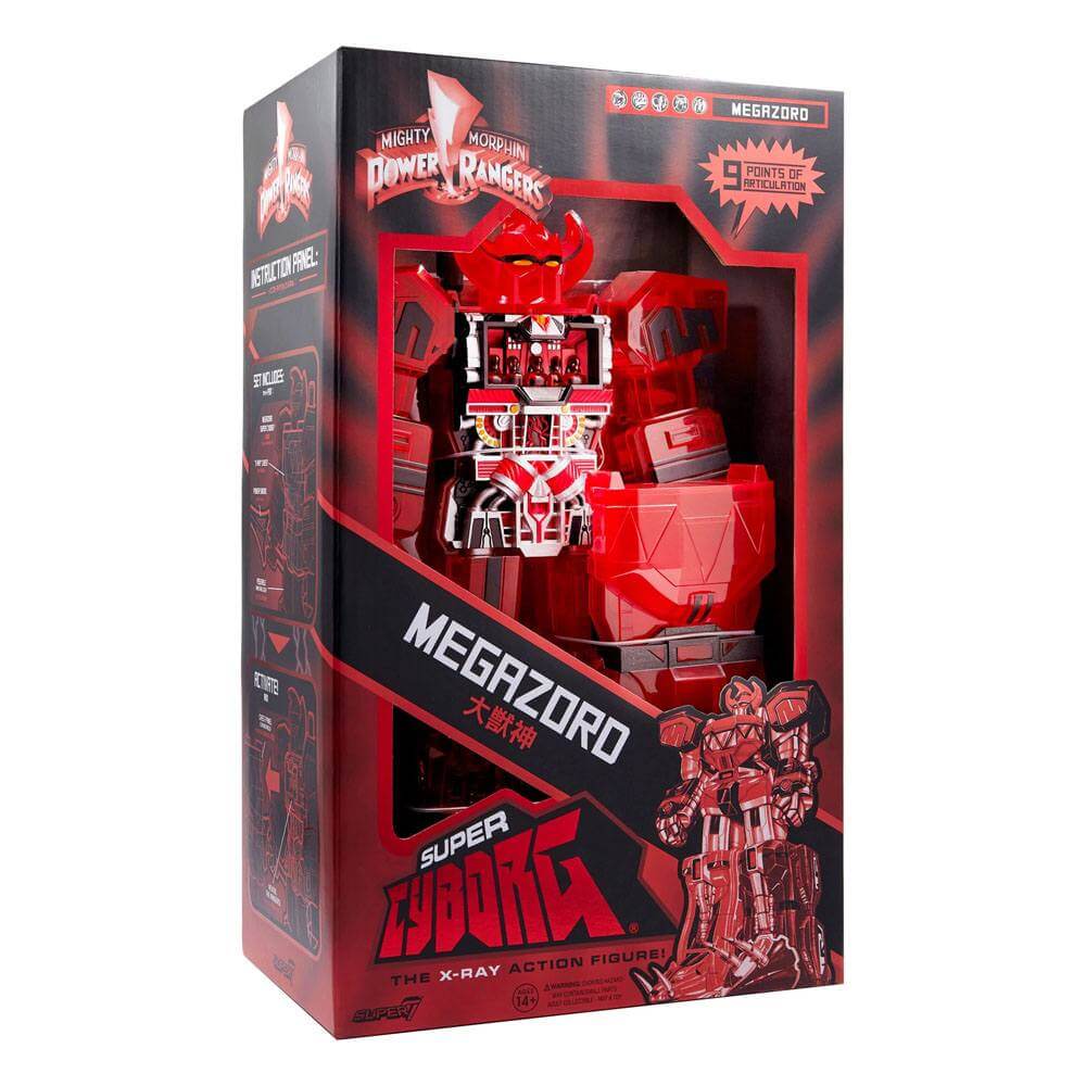 Power Rangers Action Figure Super Cyborg Cyborg Megazord (Red Clear) 28cm - Action Figures - Super7 - Hobby Figures UK