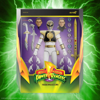 Power Rangers Ultimates Action Figure White Ranger 18cm - Action Figures - Super7 - Hobby Figures UK