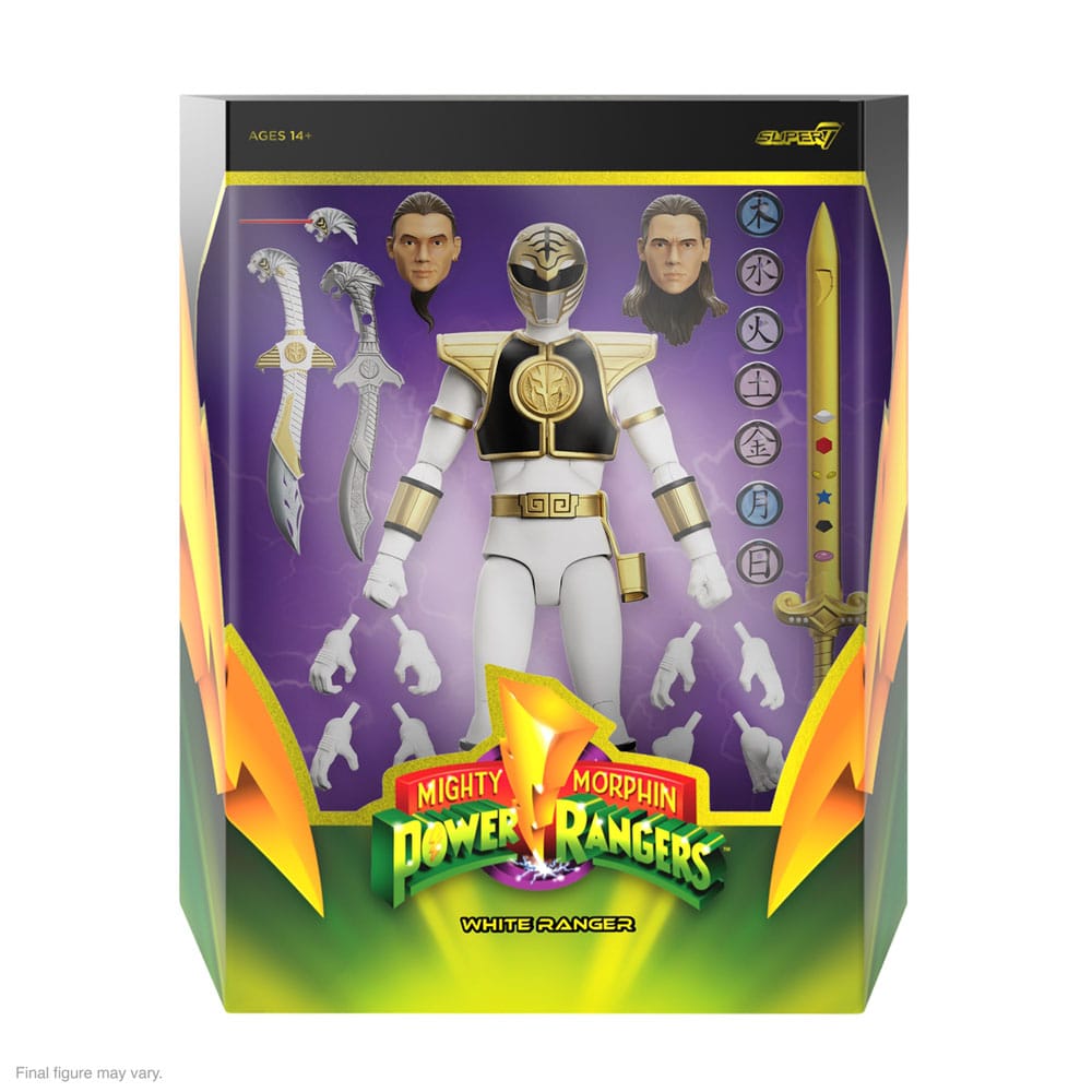 Power Rangers Ultimates Action Figure White Ranger 18cm - Action Figures - Super7 - Hobby Figures UK