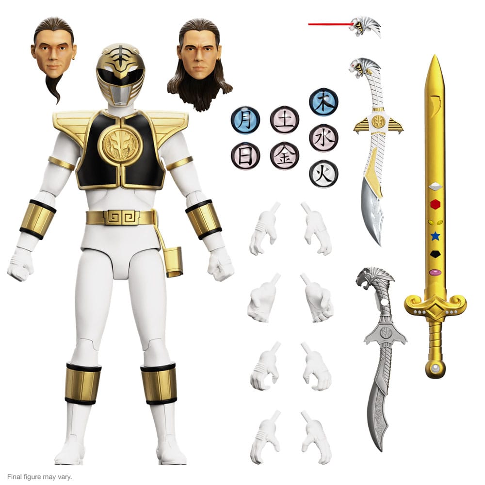 Power Rangers Ultimates Action Figure White Ranger 18cm - Action Figures - Super7 - Hobby Figures UK