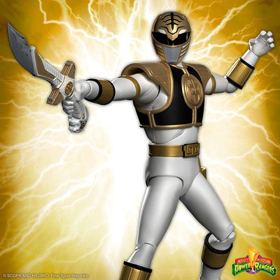 Power Rangers Ultimates Action Figure White Ranger 18cm - Action Figures - Super7 - Hobby Figures UK