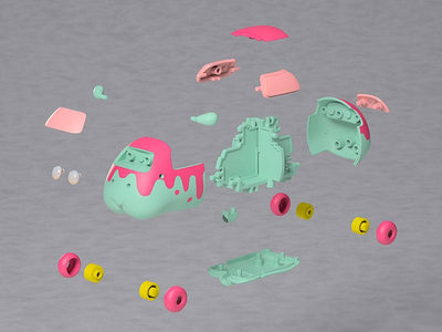 Pui Pui Molcar MODEROID Plastic Model Kit Molcar Zombie Shiromo 7cm - Model Kit - Good Smile Company - Hobby Figures UK