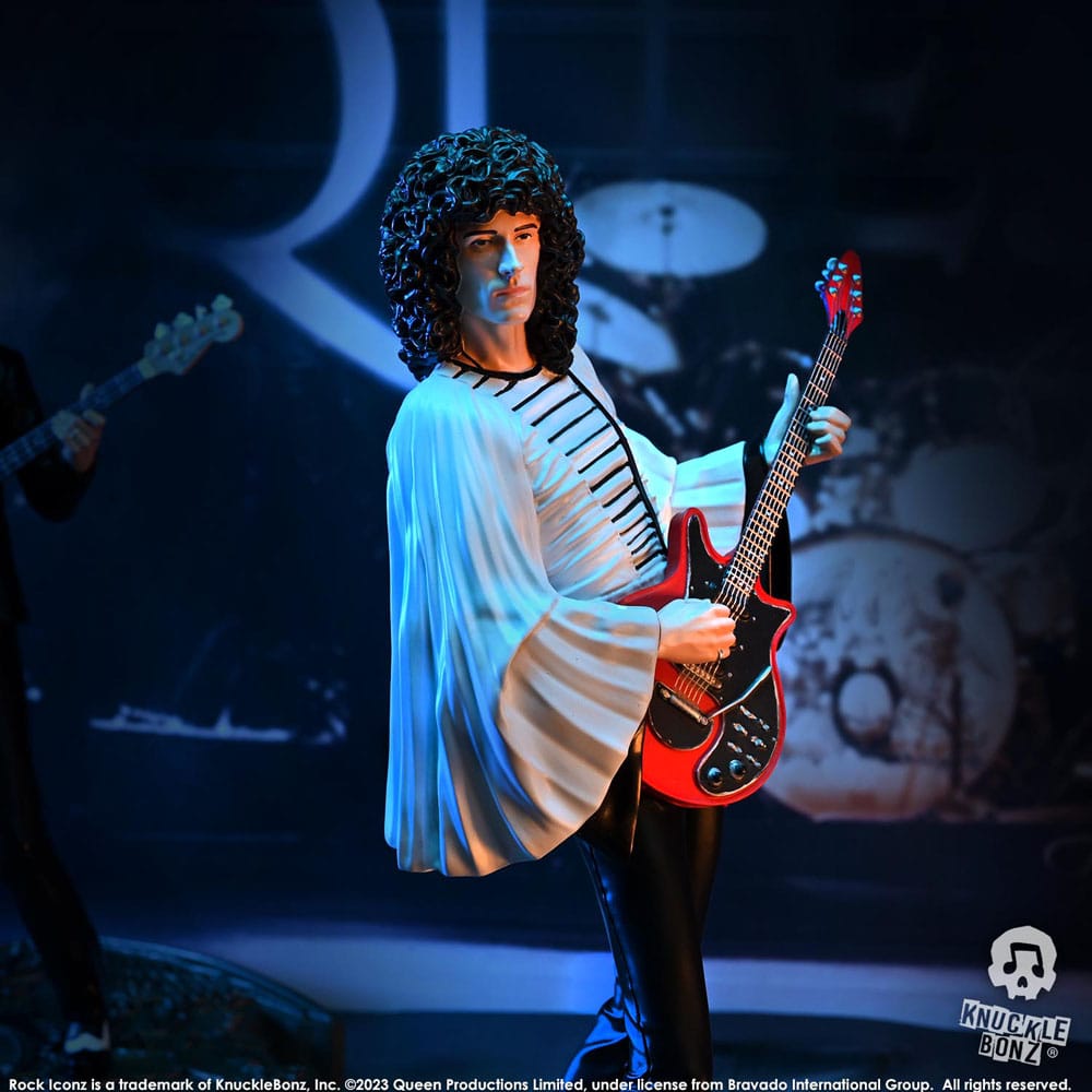 Queen Rock Iconz Statue Brian May II (Sheer Heart Attack Era) 23cm - Scale Statue - Knucklebonz - Hobby Figures UK