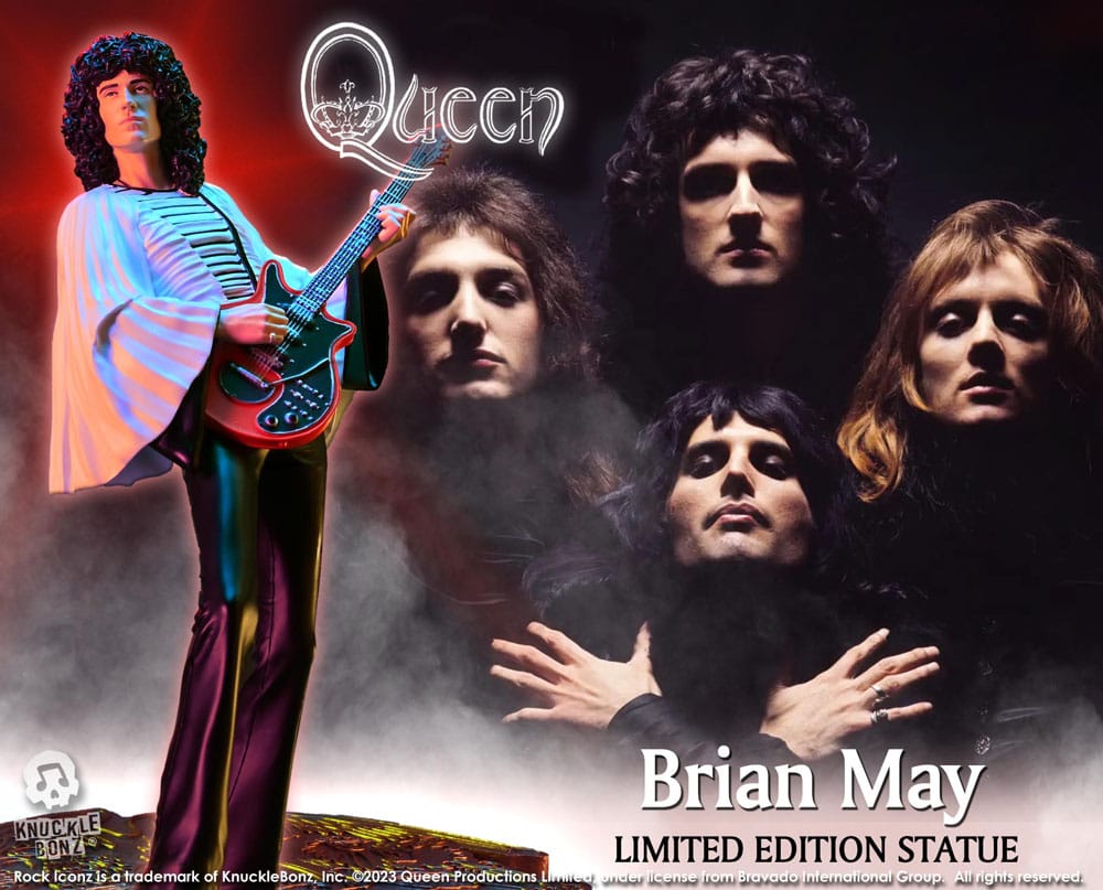 Queen Rock Iconz Statue Brian May II (Sheer Heart Attack Era) 23cm - Scale Statue - Knucklebonz - Hobby Figures UK