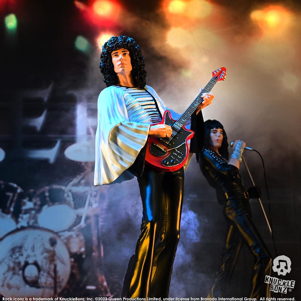 Queen Rock Iconz Statue Brian May II (Sheer Heart Attack Era) 23cm - Scale Statue - Knucklebonz - Hobby Figures UK