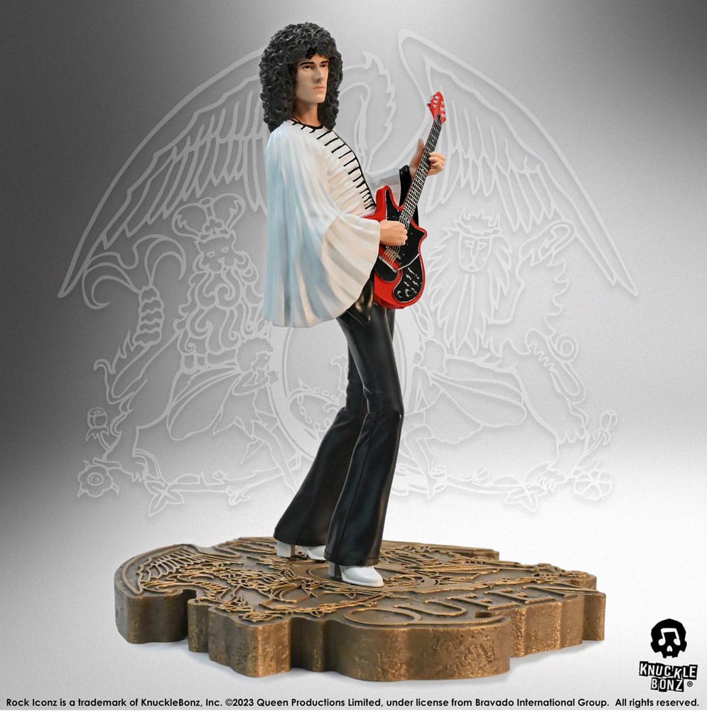 Queen Rock Iconz Statue Brian May II (Sheer Heart Attack Era) 23cm - Scale Statue - Knucklebonz - Hobby Figures UK