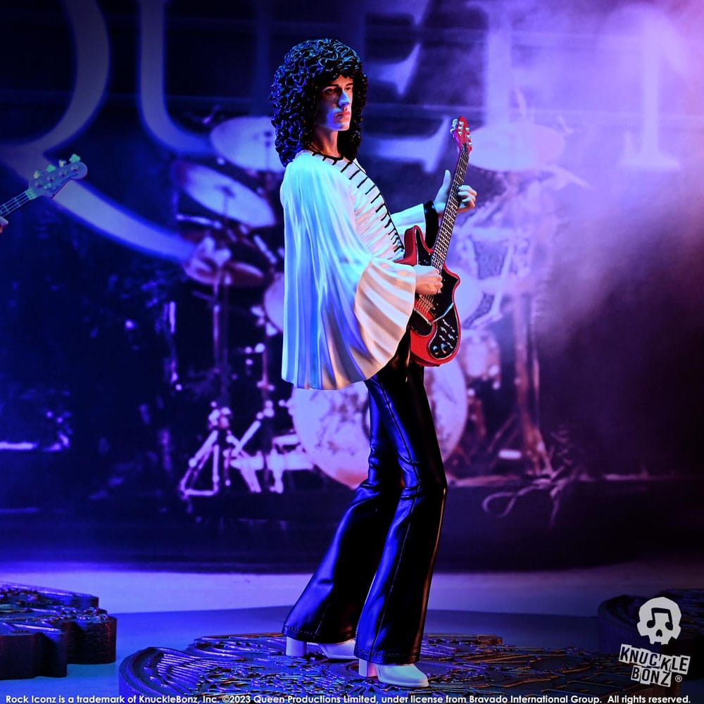 Queen Rock Iconz Statue Brian May II (Sheer Heart Attack Era) 23cm - Scale Statue - Knucklebonz - Hobby Figures UK