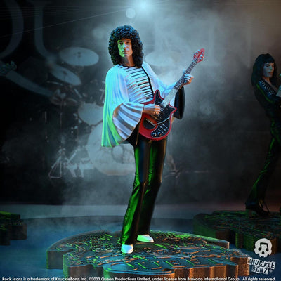 Queen Rock Iconz Statue Brian May II (Sheer Heart Attack Era) 23cm - Scale Statue - Knucklebonz - Hobby Figures UK
