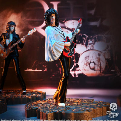 Queen Rock Iconz Statue Brian May II (Sheer Heart Attack Era) 23cm - Scale Statue - Knucklebonz - Hobby Figures UK