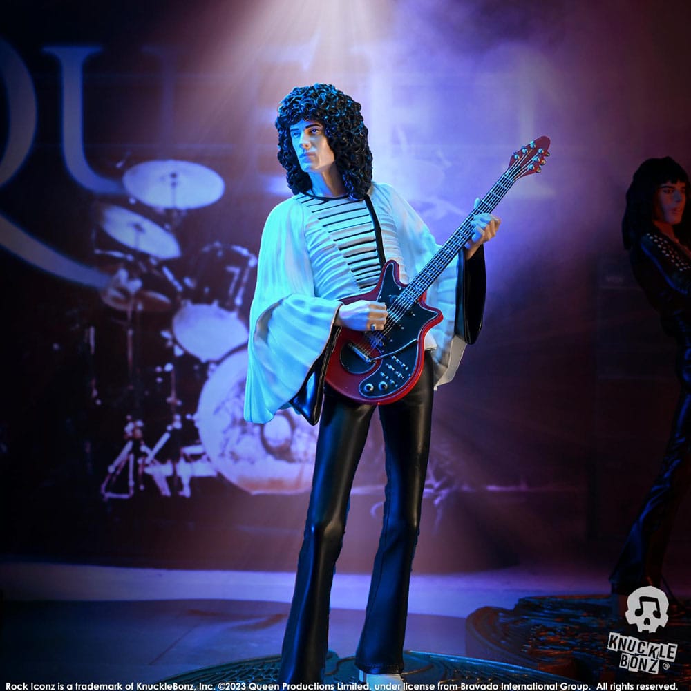 Queen Rock Iconz Statue Brian May II (Sheer Heart Attack Era) 23cm - Scale Statue - Knucklebonz - Hobby Figures UK