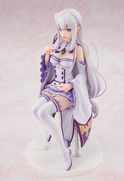 Re:ZERO -Starting Life in Another World- PVC Statue 1/7 Emilia Tea Party Ver. 20cm - Scale Statue - Kadokawa - Hobby Figures UK