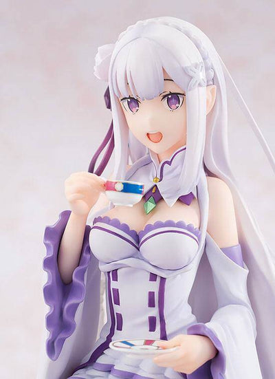 Re:ZERO -Starting Life in Another World- PVC Statue 1/7 Emilia Tea Party Ver. 20cm - Scale Statue - Kadokawa - Hobby Figures UK