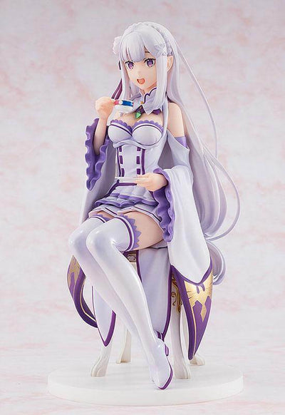 Re:ZERO -Starting Life in Another World- PVC Statue 1/7 Emilia Tea Party Ver. 20cm - Scale Statue - Kadokawa - Hobby Figures UK