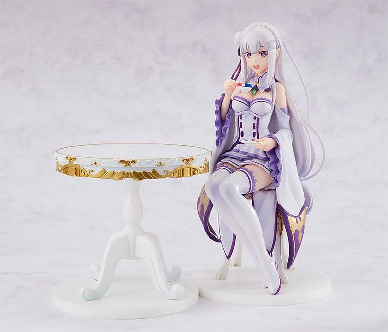 Re:ZERO -Starting Life in Another World- PVC Statue 1/7 Emilia Tea Party Ver. 20cm - Scale Statue - Kadokawa - Hobby Figures UK