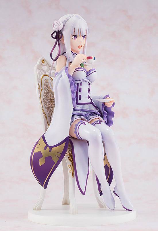Re:ZERO -Starting Life in Another World- PVC Statue 1/7 Emilia Tea Party Ver. 20cm - Scale Statue - Kadokawa - Hobby Figures UK