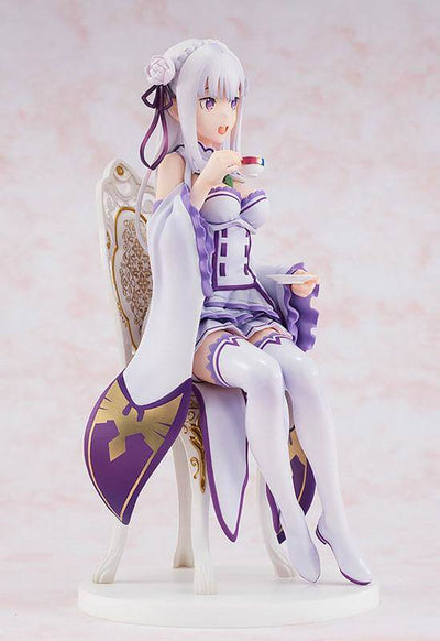 Re:ZERO -Starting Life in Another World- PVC Statue 1/7 Emilia Tea Party Ver. 20cm - Scale Statue - Kadokawa - Hobby Figures UK