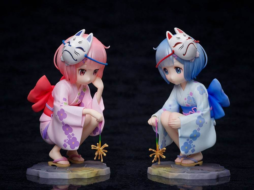Re:ZERO -Starting Life in Another World- PVC Statues 1/7 Rem & Ram Childhood Summer Memories 11cm - Scale Statue - Furyu - Hobby Figures UK
