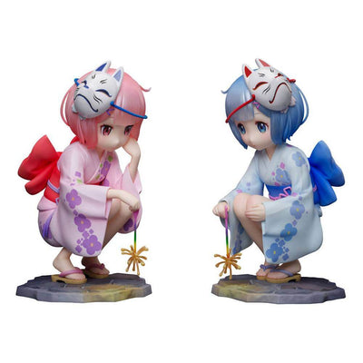 Re:ZERO -Starting Life in Another World- PVC Statues 1/7 Rem & Ram Childhood Summer Memories 11cm - Scale Statue - Furyu - Hobby Figures UK