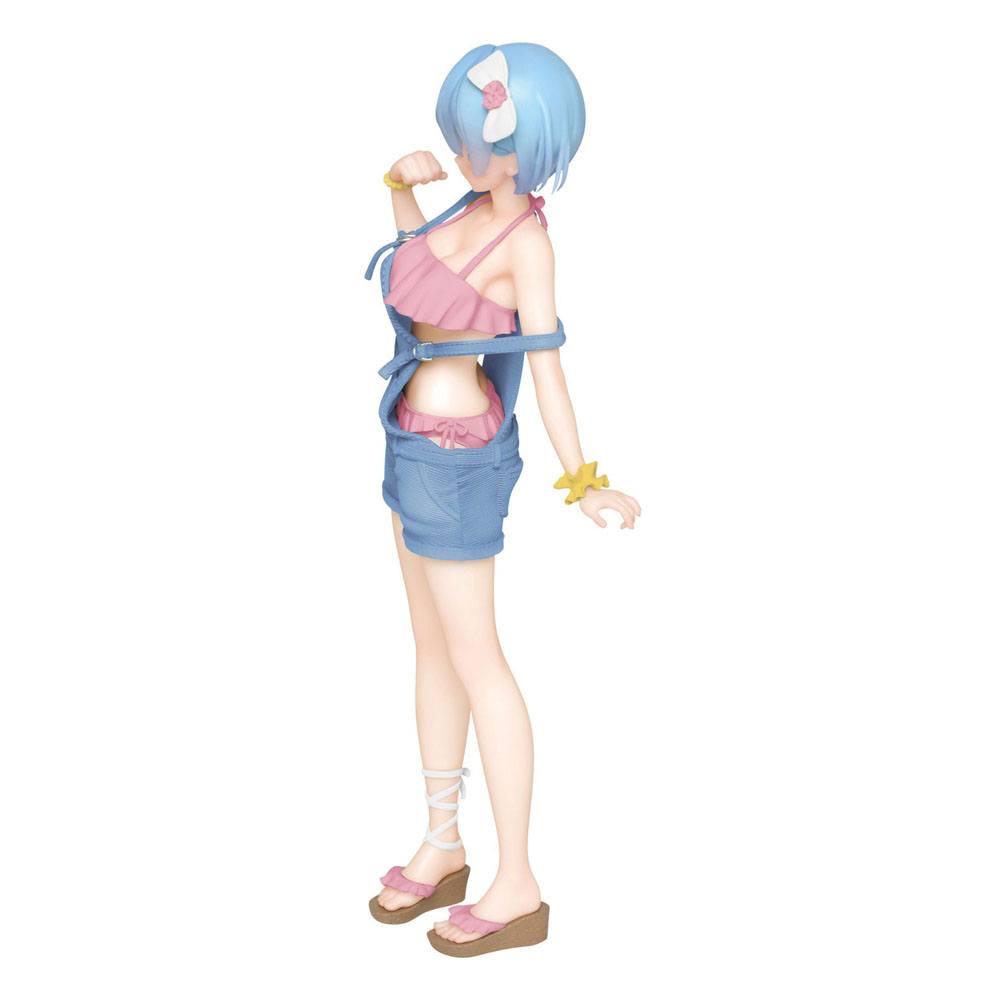 Re:Zero Precious PVC Statue Rem Original Salopette Swimwear Ver. Renewal 23cm - Scale Statue - Taito - Hobby Figures UK