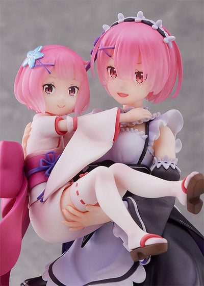Re:Zero Starting Life in Another World PVC Statue 1/7 Ram & Childhood Ram 23cm - Scale Statue - Sega - Hobby Figures UK