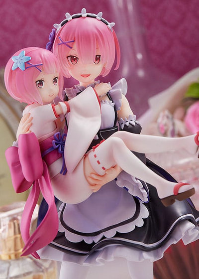 Re:Zero Starting Life in Another World PVC Statue 1/7 Ram & Childhood Ram 23cm - Scale Statue - Sega - Hobby Figures UK