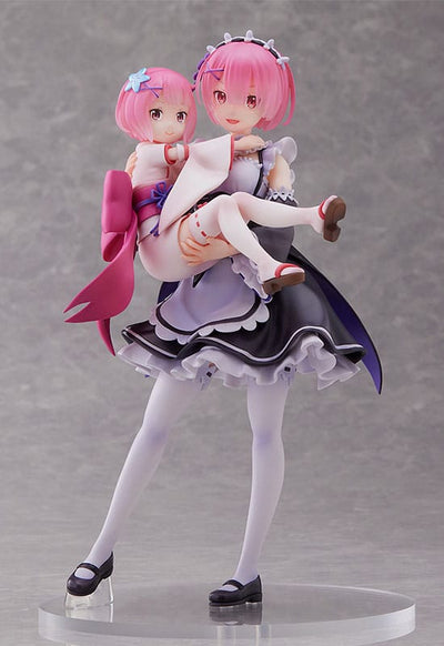 Re:Zero Starting Life in Another World PVC Statue 1/7 Ram & Childhood Ram 23cm - Scale Statue - Sega - Hobby Figures UK