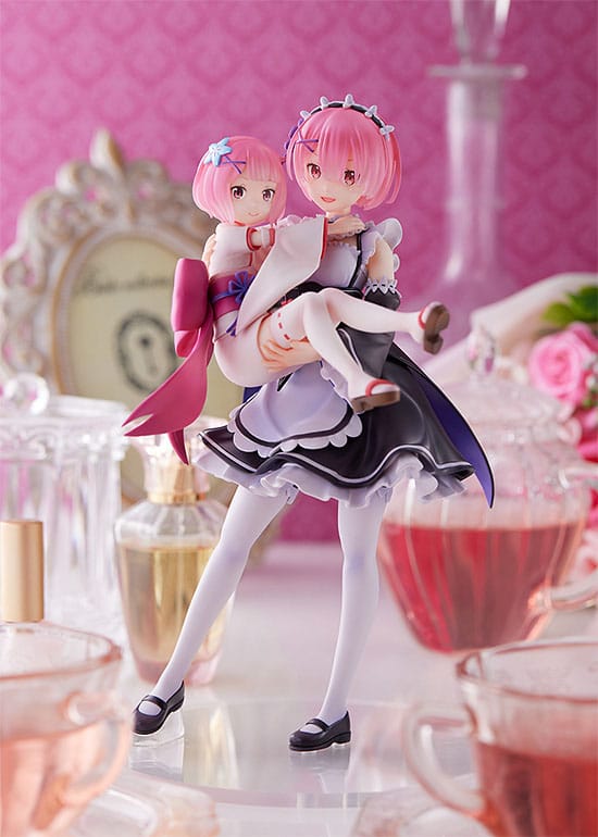 Re:Zero Starting Life in Another World PVC Statue 1/7 Ram & Childhood Ram 23cm - Scale Statue - Sega - Hobby Figures UK