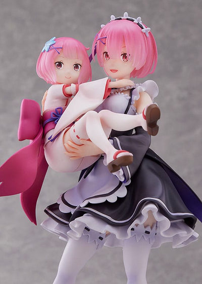 Re:Zero Starting Life in Another World PVC Statue 1/7 Ram & Childhood Ram 23cm - Scale Statue - Sega - Hobby Figures UK