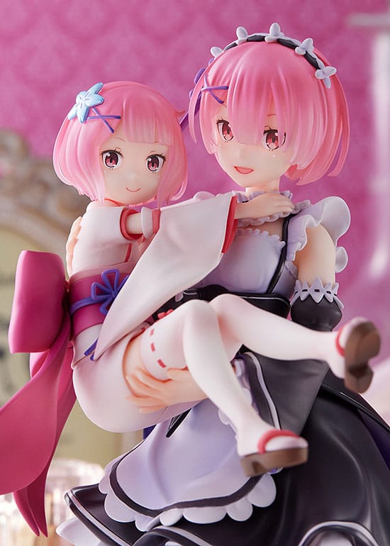 Re:Zero Starting Life in Another World PVC Statue 1/7 Ram & Childhood Ram 23cm - Scale Statue - Sega - Hobby Figures UK