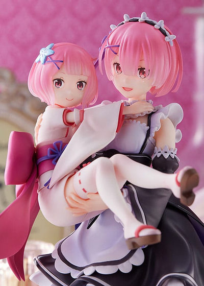 Re:Zero Starting Life in Another World PVC Statue 1/7 Ram & Childhood Ram 23cm - Scale Statue - Sega - Hobby Figures UK