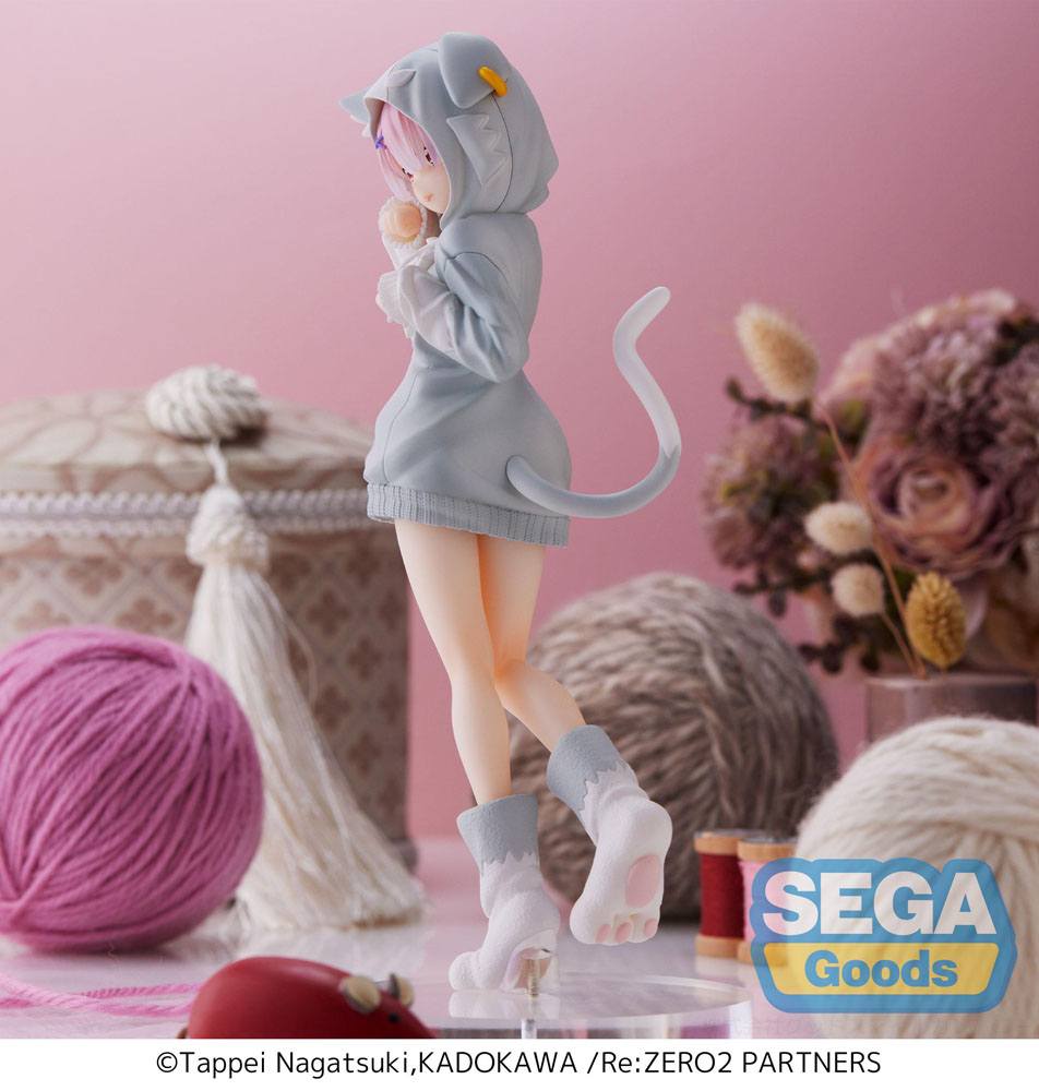 Re:Zero Starting Life in Another World SPM PVC Statue Ram The Great Spirit Puck 21cm - Scale Statue - Sega - Hobby Figures UK