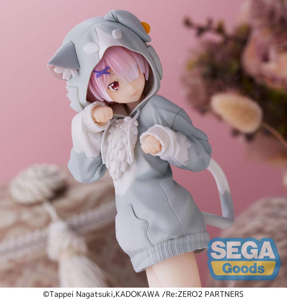 Re:Zero Starting Life in Another World SPM PVC Statue Ram The Great Spirit Puck 21cm - Scale Statue - Sega - Hobby Figures UK