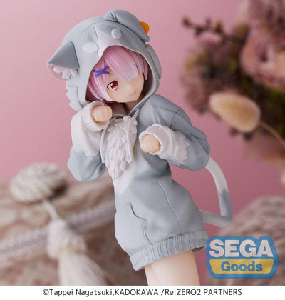 Re:Zero Starting Life in Another World SPM PVC Statue Ram The Great Spirit Puck 21cm - Scale Statue - Sega - Hobby Figures UK