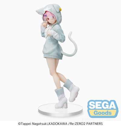 Re:Zero Starting Life in Another World SPM PVC Statue Ram The Great Spirit Puck 21cm - Scale Statue - Sega - Hobby Figures UK