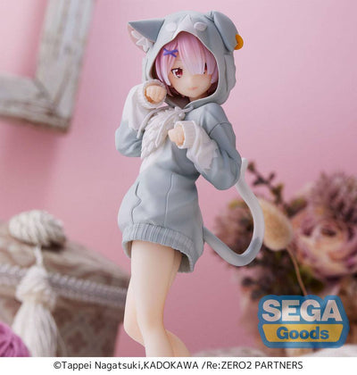 Re:Zero Starting Life in Another World SPM PVC Statue Ram The Great Spirit Puck 21cm - Scale Statue - Sega - Hobby Figures UK