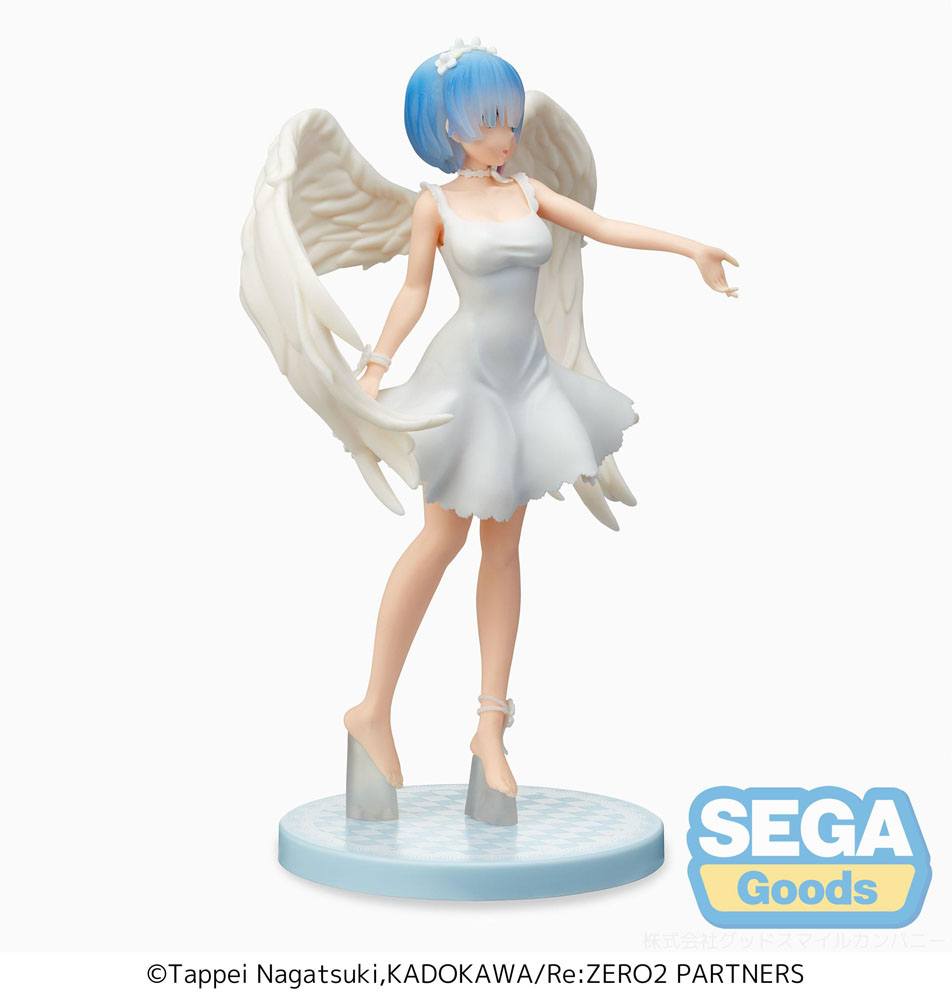 Re: Zero Starting Life in Another World SPM PVC Statue Rem Demon Angel Ver. 21cm - Scale Statue - Sega - Hobby Figures UK