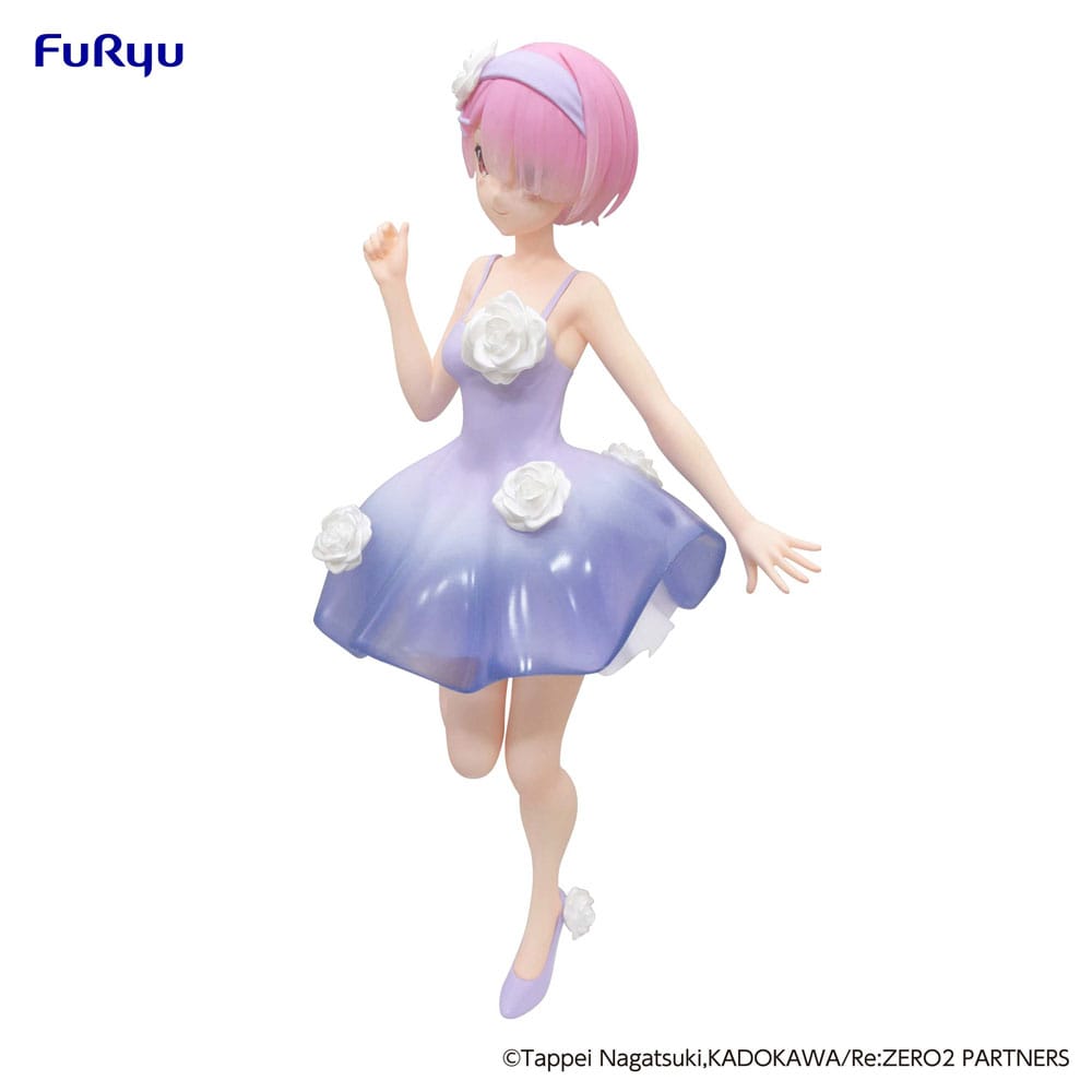 Re:Zero Trio-Try-iT PVC Statue Ram Flower Dress 21cm - Scale Statue - Furyu - Hobby Figures UK