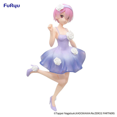 Re:Zero Trio-Try-iT PVC Statue Ram Flower Dress 21cm - Scale Statue - Furyu - Hobby Figures UK