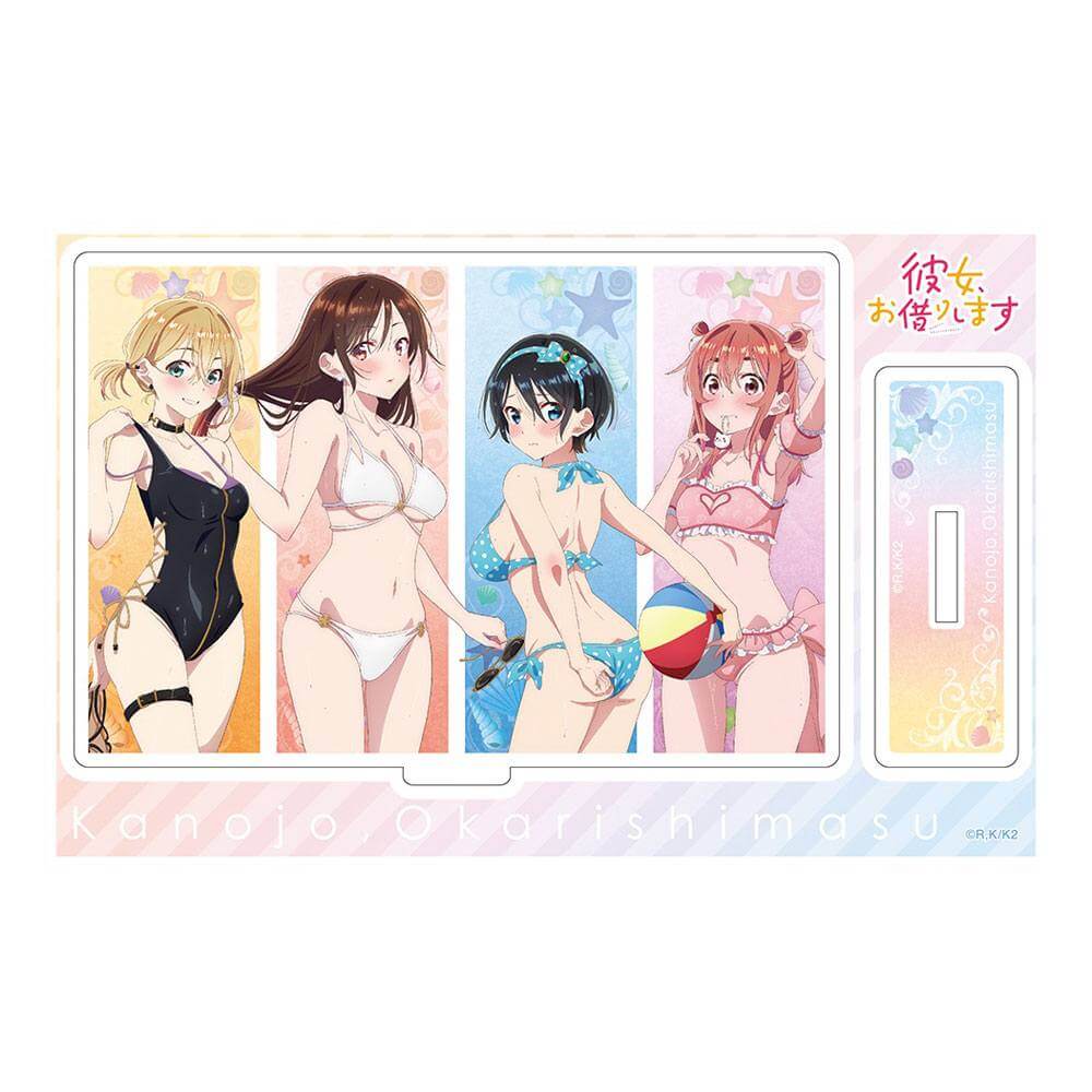 Rent-A-Girlfriend Swimsuit and Girlfriend Acrylic Figure Kanojo, Okarishimasu 14cm - Mini Figures - Kadokawa - Hobby Figures UK