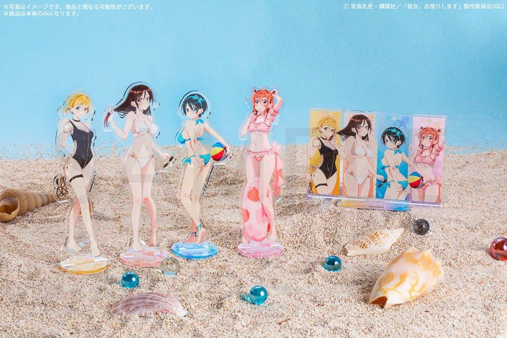 Rent-A-Girlfriend Swimsuit and Girlfriend Acrylic Figure Kanojo, Okarishimasu 14cm - Mini Figures - Kadokawa - Hobby Figures UK