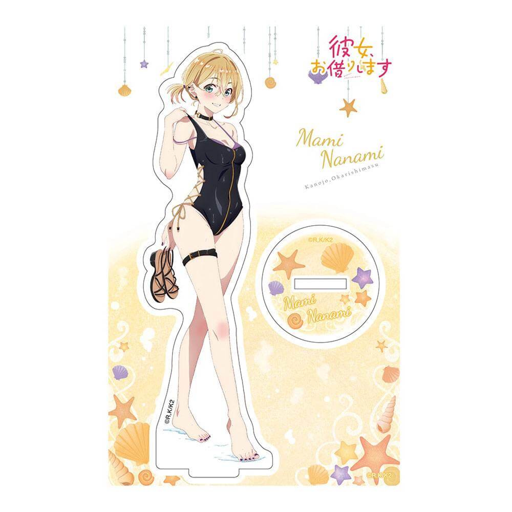 Rent-A-Girlfriend Swimsuit and Girlfriend Acrylic Figure Mami Nanami 14cm