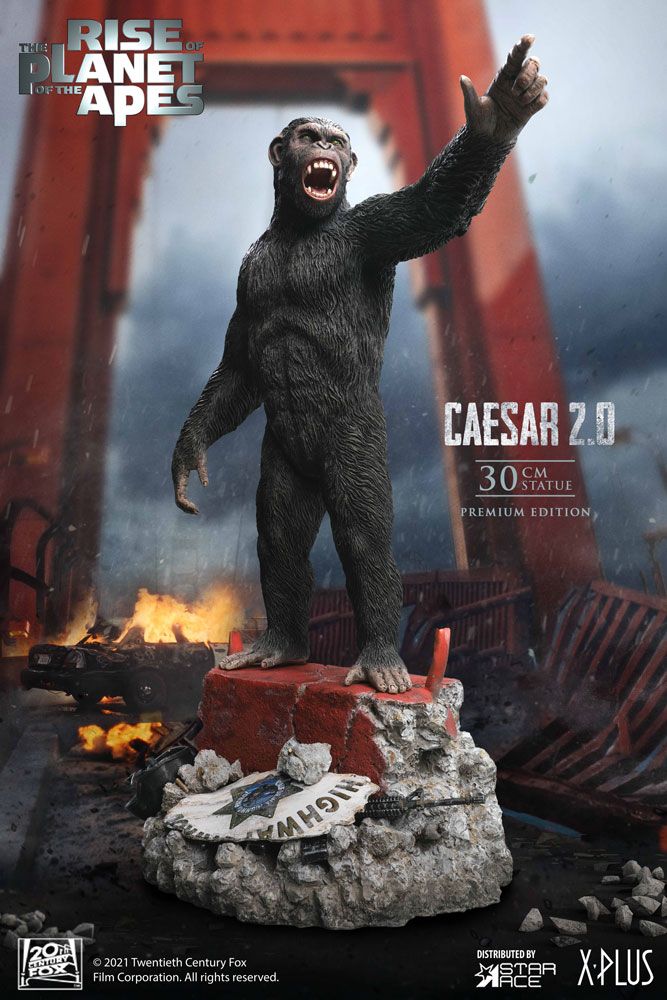 Rise of the Planet of the Apes Statue Caesar 2.0 Deluxe Version 30cm