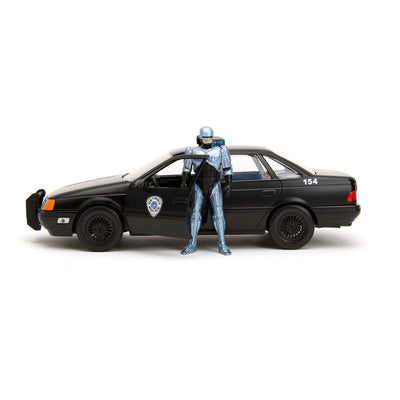 Robocop Hollywood Rides Diecast Model 1/24 1986 Ford Taurus with Robocop Figure - Action Figures - Jada Toys - Hobby Figures UK