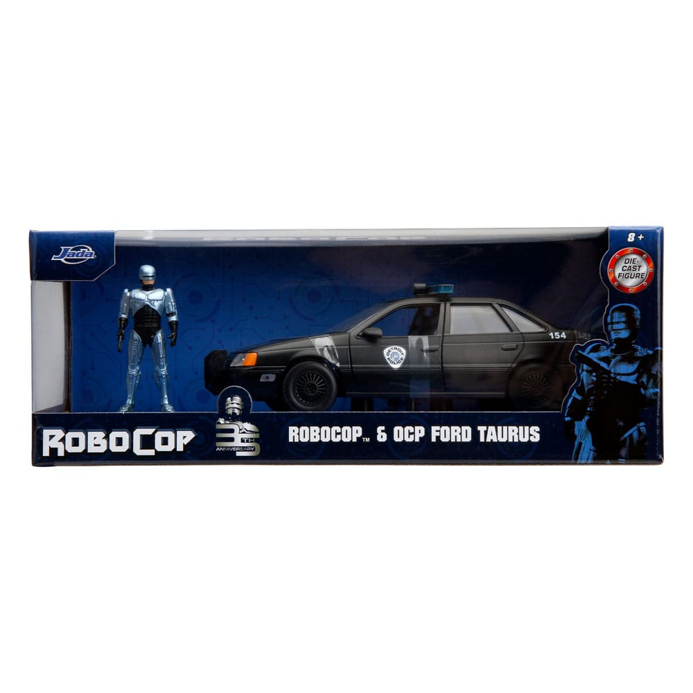 Robocop Hollywood Rides Diecast Model 1/24 1986 Ford Taurus with Robocop Figure - Action Figures - Jada Toys - Hobby Figures UK