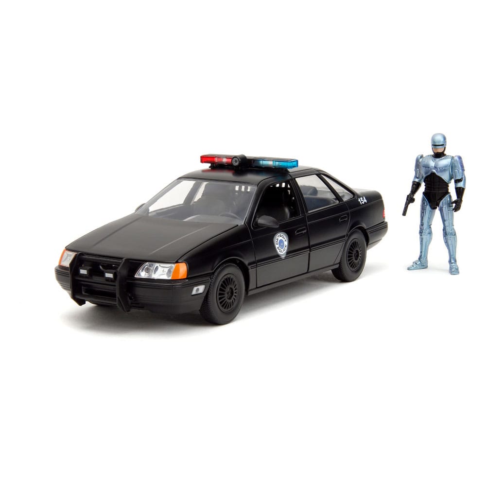 Robocop Hollywood Rides Diecast Model 1/24 1986 Ford Taurus with Robocop Figure - Action Figures - Jada Toys - Hobby Figures UK