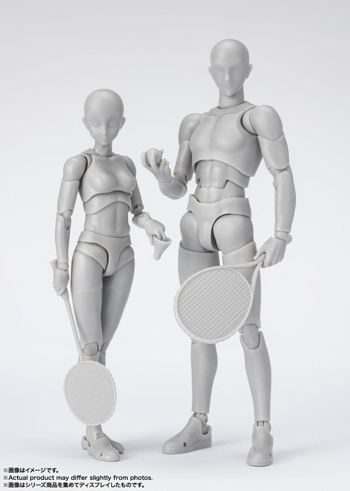 S.H. Figuarts Action Figure Body-Chan Sports Edition DX Set (Gray Color Ver.) 14cm - Action Figures - Bandai Tamashii Nations - Hobby Figures UK