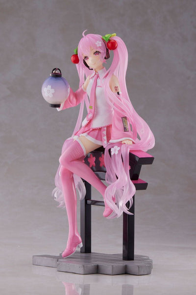 Sakura Miku AMP+ PVC Statue Sakura Lantern Ver. 20cm - Scale Statue - Taito - Hobby Figures UK